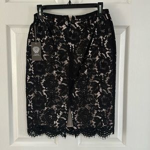 Lace skirt, back zipper closure